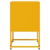 vidaXL Bedside Cabinet Mustard Yellow Steel Medium Bedside Cabinet