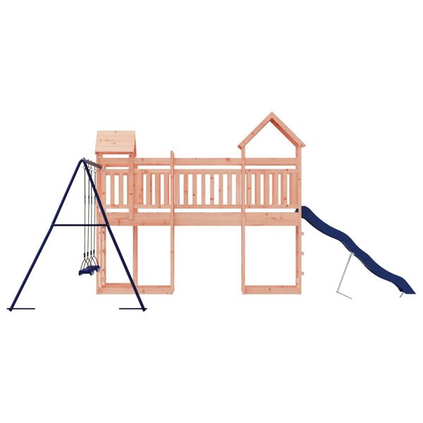vidaXL Outdoor Playset Natural Wood, Blue