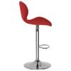 vidaXL Bar Stool Set of 2 Wine Red Chromed steel, velvet (100% polyester)