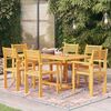vidaXL Garden Dining Set Warm brown Solid Teak Wood Large Stackable