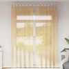 vidaXL Voile Curtains with Loops 2 pcs Sand 55.1x102.4"