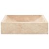 vidaXL Sink 17.7"x11.8"x4.7" Marble High Gloss Cream