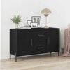 vidaXL Sideboard Black Oak 39.37 x 14.17 x 23.62 in Engineered Wood