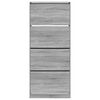 vidaXL Shoe Cabinet Gray Sonoma Engineered wood 31.5 x 13.4 x 73.8 in