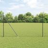 vidaXL Fence Post Grey 328.08 x 4.92 ft (1.42 in mesh) Steel and PVC