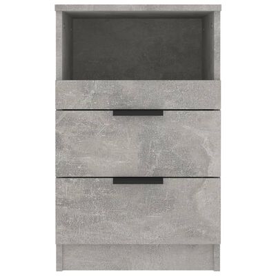 vidaXL Bedside Cabinets 2 pcs Concrete Gray Engineered Wood