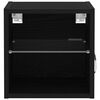 vidaXL TV Cabinet Set Black 11.81 x 11.22 x 11.81 in Engineered Wood