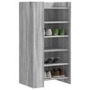 vidaXL Shoe Cabinet Grey Sonoma Engineered Wood 39.4 in tall