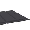 vidaXL Sun Lounger Set of 2 Anthracite Teak wood Standard
