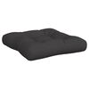 vidaXL Pallet Cushion Black Polyester 23.6 x 23.6 x 3.9 in