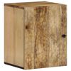 vidaXL Bathroom Wall Cabinet Natural Wood Solid Mango Wood, Engineered Wood