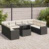 vidaXL Garden Sofa Set Black