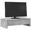 vidaXL Monitor Stand with Drawers Concrete Grey 19.7x10.6x5.9" Engineered Wood