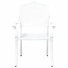 vidaXL Garden Chair 2 pcs White 55 x 56.5 x 91cm Aluminium