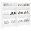 vidaXL Wall Shoe Cabinets 2 pcs White 23.6"x7.1"x35.4" Engineered Wood