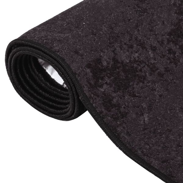 vidaXL Rug Charcoal Polyester 47.2 x 70.9 in Area Rug Rectangular