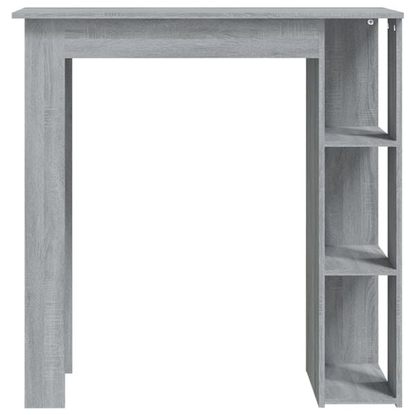 vidaXL Bar Table Grey Sonoma Engineered Wood High Bar Table