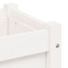 vidaXL Garden Planter White Solid Pine Wood 41.3 in wide