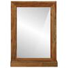 vidaXL Bathroom Mirror Brown 19.69 x 8.66 x 27.56 in Solid Acacia Wood