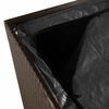 vidaXL Garden Storage Box Brown PE rattan 86.6 in x 19.7 in x 22.8 in
