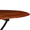 vidaXL Dining Table Set Brown Solid Acacia Wood and Steel Legs Medium