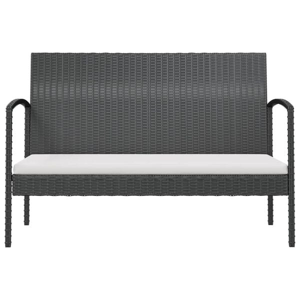 vidaXL Garden Lounge Set Black
