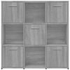 vidaXL Book Cabinet Gray Sonoma Engineered Wood Medium Book Cabinet