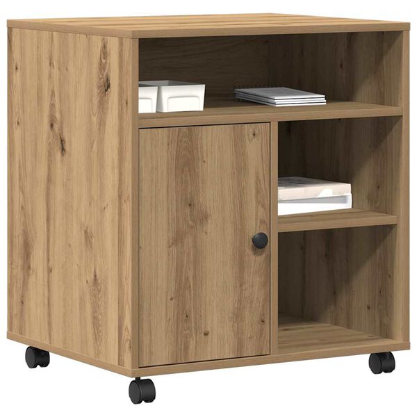 vidaXL Printer Stand artisan oak 60 x 50 x 67 cm Engineered wood