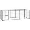 vidaXL Dog Kennel Black Powder-coated steel Large Dog Kennel