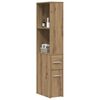vidaXL Narrow Bathroom Cupboard Artisan Oak Engineered wood Slim, tall