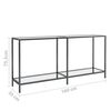 vidaXL Console Table See-through Tempered glass, powder-coated steel Large