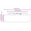 vidaXL Ceiling Lamp White 38 x 13.5 cm fabric