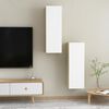 vidaXL TV Cabinet Set of 2 White Engineered Wood Medium TV Cabinet