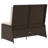 vidaXL Garden Bench Brown Poly Rattan
