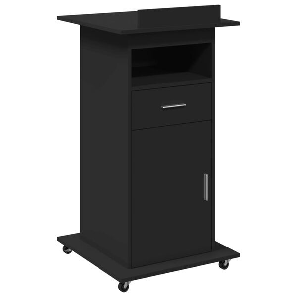 vidaXL Lectern Black Engineered Wood Medium Tiltable Lectern