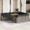 vidaXL Garden Sofa Set Grey