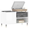 vidaXL Record Cabinet High Gloss White 33.5"x15"x18.9" Engineered Wood