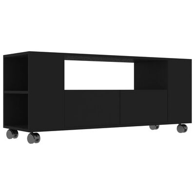 vidaXL TV Cabinet Black 47.2"x13.8"x16.9" Engineered Wood