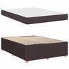 vidaXL Bed Frame with Mattress Dark brown 55.1" x 78.7" fabric