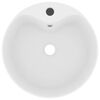 vidaXL Luxury Wash Basin with Overflow Matt White 14.2x5.1" Ceramic