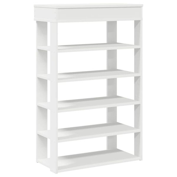 vidaXL Shoe Rack White Engineered wood Good for small spaces Shoe Rack