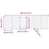 vidaXL Dog Gate Set of 6 Brown Poplar Wood 118.1 in long Foldable