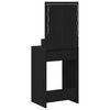 vidaXL Dressing Table with Shelf Black Oak 19.69 x 16.14 x 53.15 in