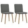 vidaXL Dining Chair Set of 2 Dark Grey