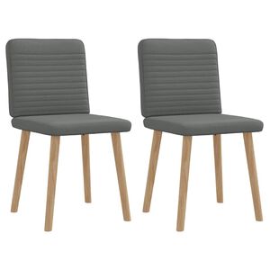 vidaXL Dining Chair Set of 2 Dark Grey