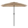 vidaXL Garden Parasol Brown Polyester, Powder-Coated Steel 97.6 in