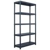 vidaXL Storage Shelf Racks 2 pcs Black 551.2 lb 31.5"x15.7"x70.9" Plastic