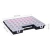 vidaXL Assortment Boxes 5 pcs with Adjustable Dividers 15.16x11.14x1.97" Plastic
