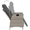 vidaXL Reclining Garden Chair Set of 2 Light Grey PE Rattan Standard