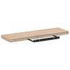 vidaXL Floating Shelf Oak veneer Engineered wood with oak veneer and metal